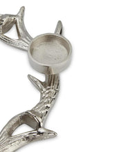 Load image into Gallery viewer, Antler Ring Silver Tealight Holder
