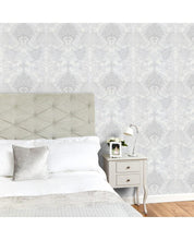Load image into Gallery viewer, Marcette Silver Glitter Wallpaper

