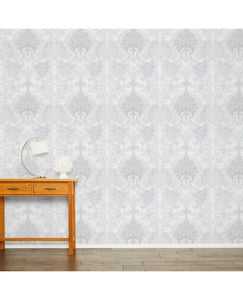Marcette Silver Glitter Wallpaper