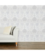 Load image into Gallery viewer, Marcette Silver Glitter Wallpaper
