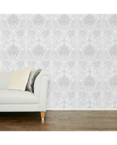 Marcette Silver Glitter Wallpaper