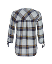 Load image into Gallery viewer, 3/4 Sleeve Twill Check Top
