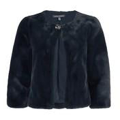 Load image into Gallery viewer, Navy Fur Jacket
