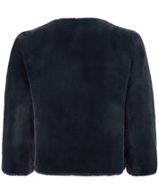 Load image into Gallery viewer, Navy Fur Jacket
