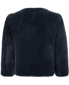 Navy Fur Jacket