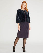 Load image into Gallery viewer, Navy Fur Jacket
