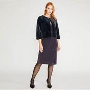 Navy Fur Jacket