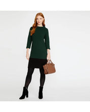Load image into Gallery viewer, 3/4 Sleeve Bardot Textured Colour Block Dress
