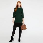 Load image into Gallery viewer, 3/4 Sleeve Bardot Textured Colour Block Dress
