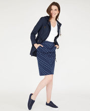 Load image into Gallery viewer, A-Line Chevron Print Denim Skirt
